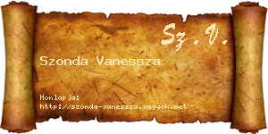 Szonda Vanessza névjegykártya